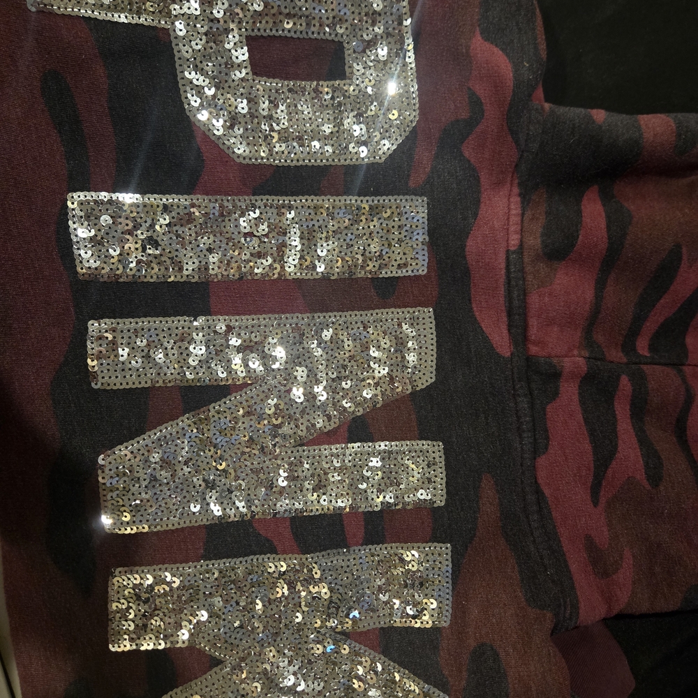 PINK Victoria's Secret Camouflage Sequin Hoodie